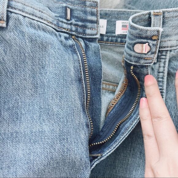 RE/DONE The 70'S Ultra High Rise Cuffed Bell Bottom Jeans size 26” - Picture 7 of 11